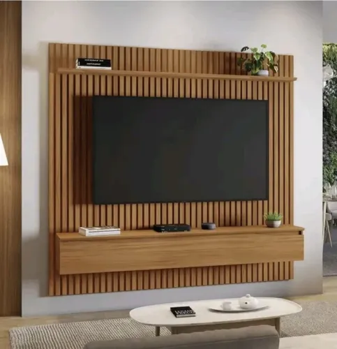Painel para TV 75 polegadas ripado- Moderno e Elegante