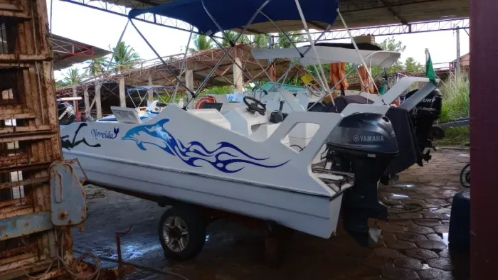 LANCHA S8 COM COMANDO A DISTANCIA MOTOR YAMARA 4 TEMPO
