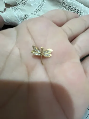 Pingente libélula de ouro 18k