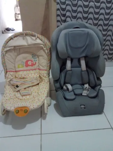 Cadeira Auto + Cadeira de soneca + berço quadrado