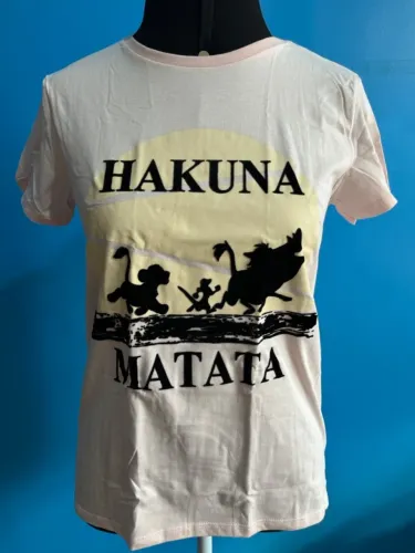 Blusa Tamanho P Disney Rei Leão Hakuna Matata Cor Rosa Claro Feminina C&A Manga Curta