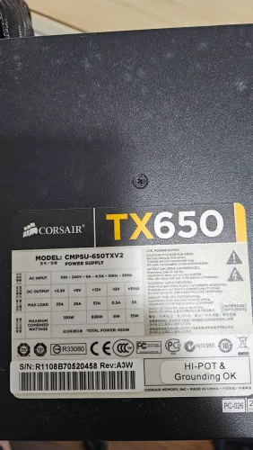 Fonte corsair 650w txv2