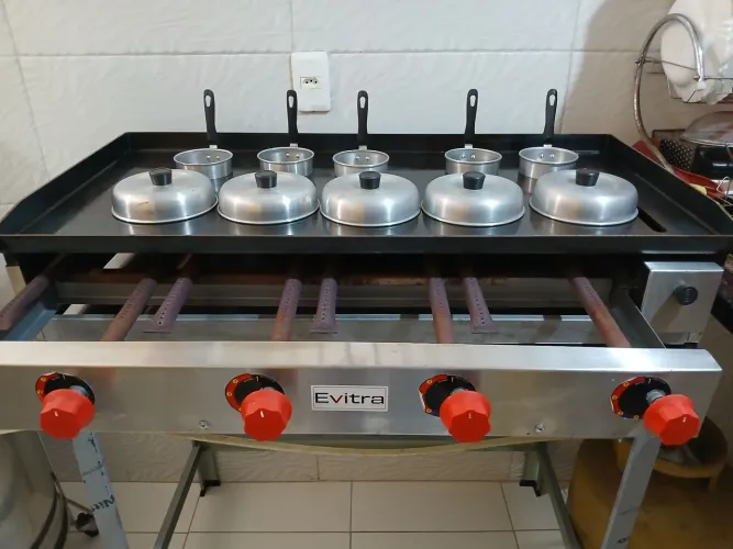 VENDO ou TROCO por FORNO INDUSTRIAL Chapa para lanches 6mm 1,00 x 0,50 x 0,20cm