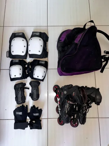 Patins + kit segurança + Mochila