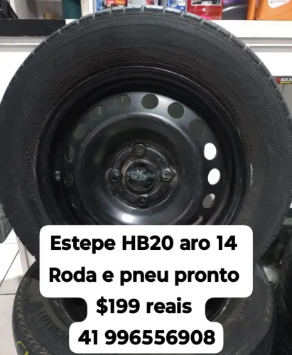 Roda HB20 aro 14 - Roda e pneu pronto. Disk entrega.. aceito cartão 