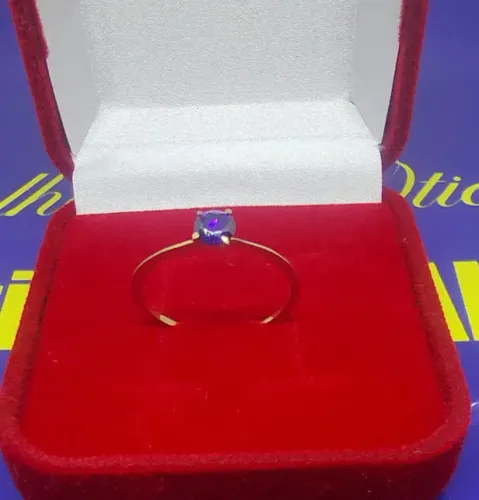 Aparador Solitário15 Anos Compromisso Namoro Noivado Casamento Pedra Zircônia Ouro 18k