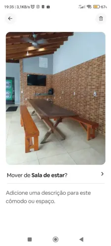 Mesa de jantar madeira rústica para área de lazer