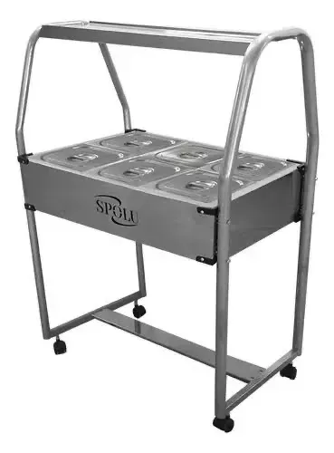 Balcão mesa buffet para Restaurante - Aço Inox