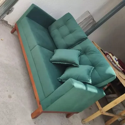 Sofá de 2 Lugares Verde - Novo