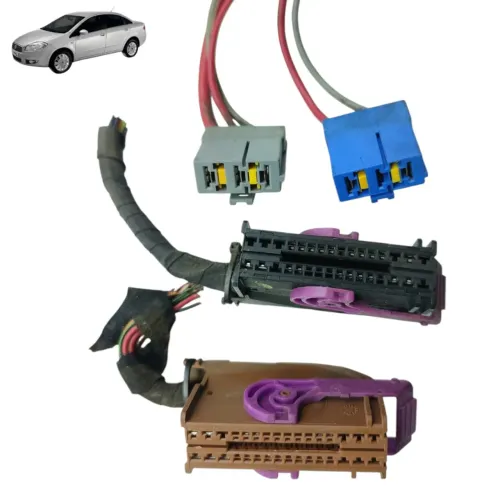 Jogo Conector Caixa Fusível Externa Fiat Linea 1.8 16v 2011