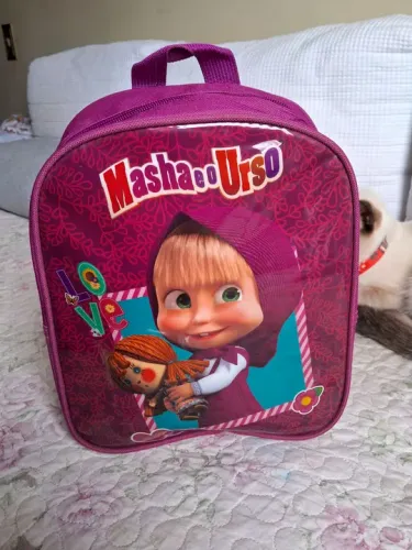 Mochila Infantil Masha e o Urso - Tamanho Único 