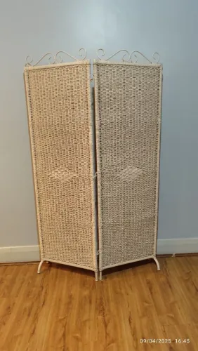 Biombo em Vime Beje. Painel 1,70cm x 50cm.