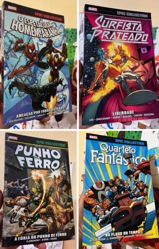 Epic Collection Marvel 4 volumes novos, 2 ainda lacrados 