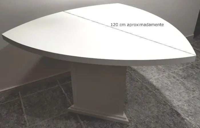 Mesa de jantar em formato orgânico/folha