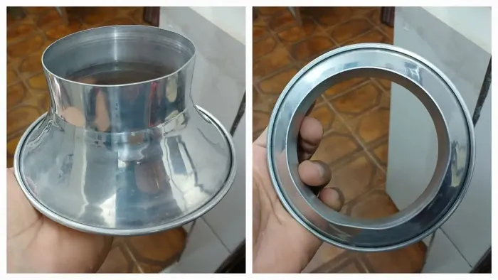Funil para Ensacar Algodão Doce em Alumínio