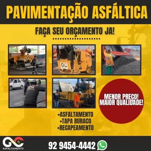 Asfaltamento, tapa buraco recapeamento 