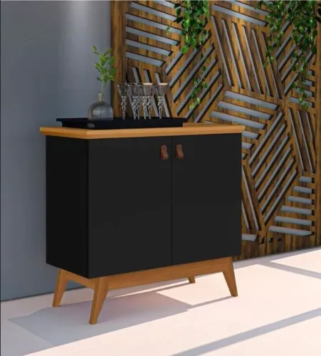 Aparador Preto com Design Moderno