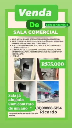 Sala comercial venda