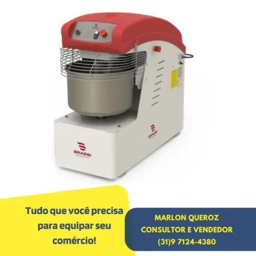 Amassadeira Espiral 25KG Trifásica Braesi Nova