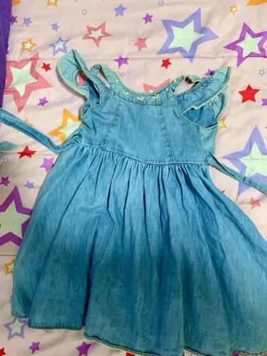 Vestido Infantil Jeans Feminino 5 Anos