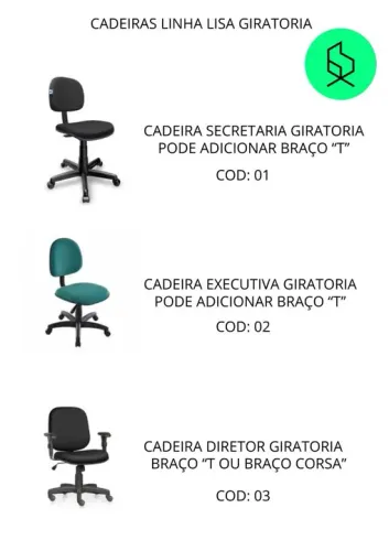 Cadeiras de Escritório Giratórias - Diversos Modelos