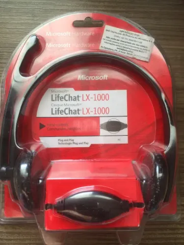 Fone de Ouvido com microfone - Lifechat LX-1000 - Microsoft