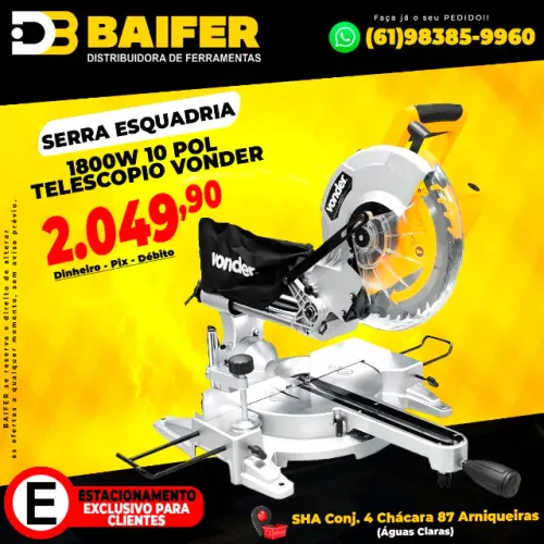 Serra Esquadria 1800w 10 Pol Telescopio Vonder