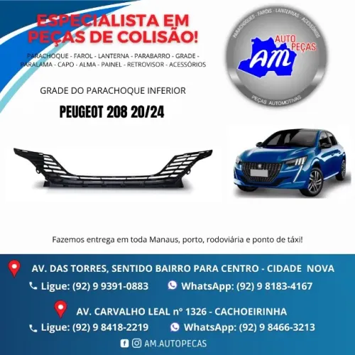 grade do parachoque inferior peugeot 20/24