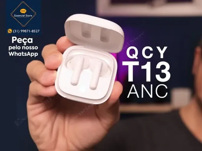 Fone de Ouvido QCY T13 ANC Bluetooth 5.3 TWS - Novo!!!