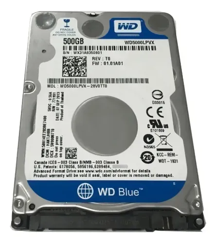 HD Western Digital WD Blue 500GB 2.5 SATA - Ideal para PS4, Notebook e PC 