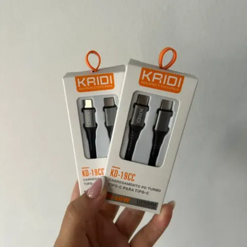 Cabo KAIDI KD-19CC USB-C 60W PD 1 Metro Carga Turbo