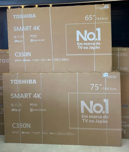 TELEVISÃO TOSHIBA DE 65 E 75 POLEGADAS 4K SMART 
