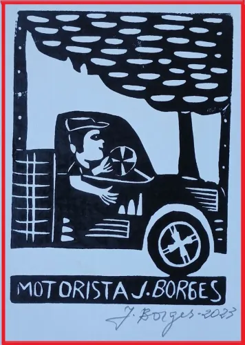 XILOGRAVURA J BORGES- ORIGINAL E ASSINADA