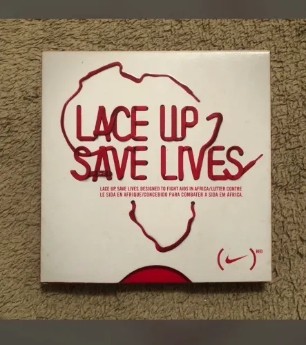 Cadarço Nike/RED  LACE UP SAVE LIVES