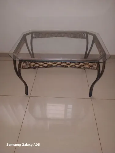 Mesa de centro tampo de vidro