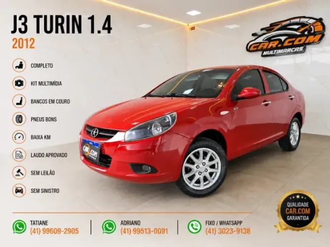 JAC J3 Turin Sedan 1.4 16V 4P Mec. 2012