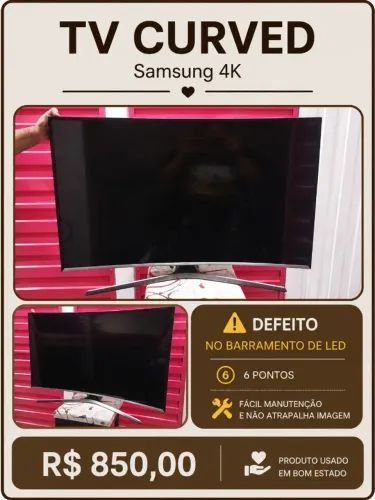 TV Samsung Curved 4K - Excelente Oportunidade | Leia a Descrição