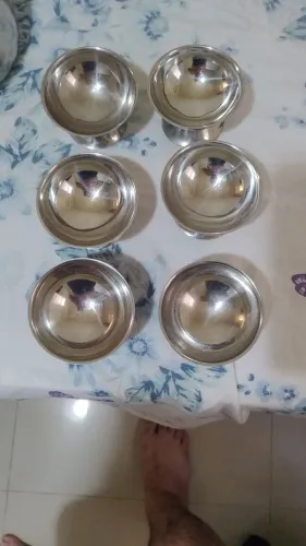 OPORTUNIDADE ÚNICA - CONJUNTO DE SOBREMESA DE INOX