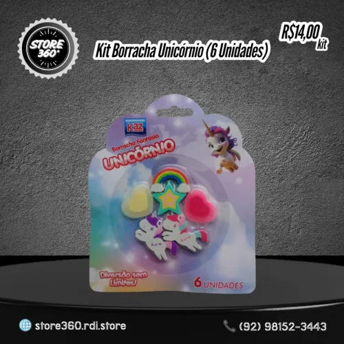 Kit Borracha Unicórnio (6 Unidades)