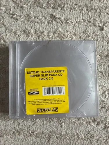 Estojo transparente super slim para cd, 5 unidades