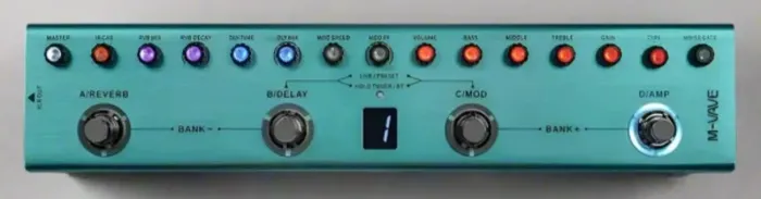 Pedaleira tank-g, para guitarra, com cabo de carregamento, cabo P2 P2 e cabo OTG.