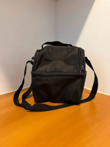 Bolsa/Lancheira Térmica Preta Dois Compartimentos C/ Alça Regulável