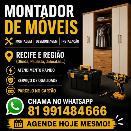 Montador de móveis - Região Metropolitana
