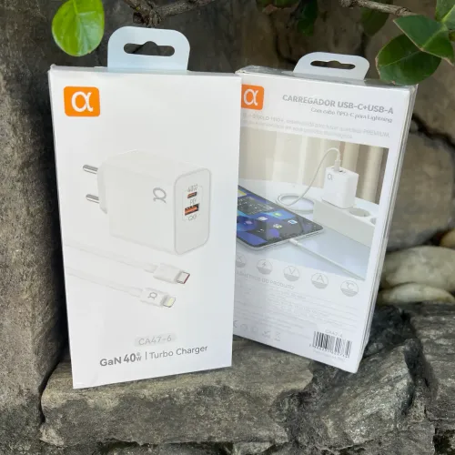 Carregador Premium GOLD PRO+ com tecnologia GaN 40W. | Original | Pronta entrega | IOS