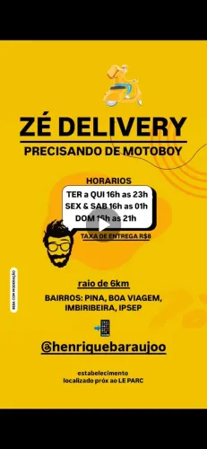 Entregador com experiência no Zé delivery