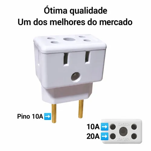 Kit 5 Adaptador 10a 20a