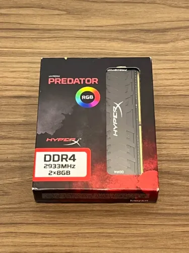 Kit Memória Kingston HyperX Predator RGB 16GB (2x8GB) DDR4 2933MHz CL15