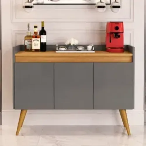 Novo! Buffet Gold Na Cor Cinza e Mel