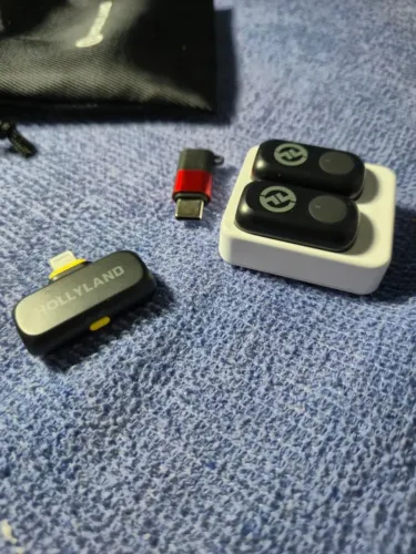 Microfone Lapela Hollyland Lark A1 DUO 2 Micros - Lightning iPhone até 14 - Nota Fiscal