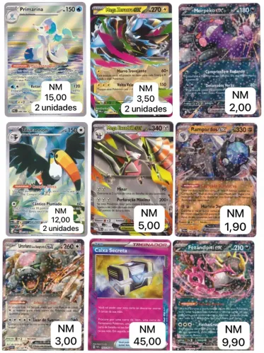 Cartas Pokémon Todas NM